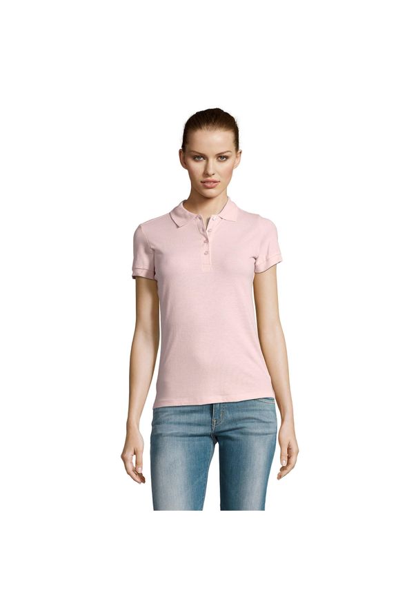 SOL'S - Damska Koszulka Polo Passion. Typ kołnierza: polo. Kolor: różowy