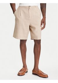 United Colors of Benetton - United Colors Of Benetton Szorty materiałowe 43B3U9010 Beżowy Regular Fit. Kolor: beżowy. Materiał: bawełna