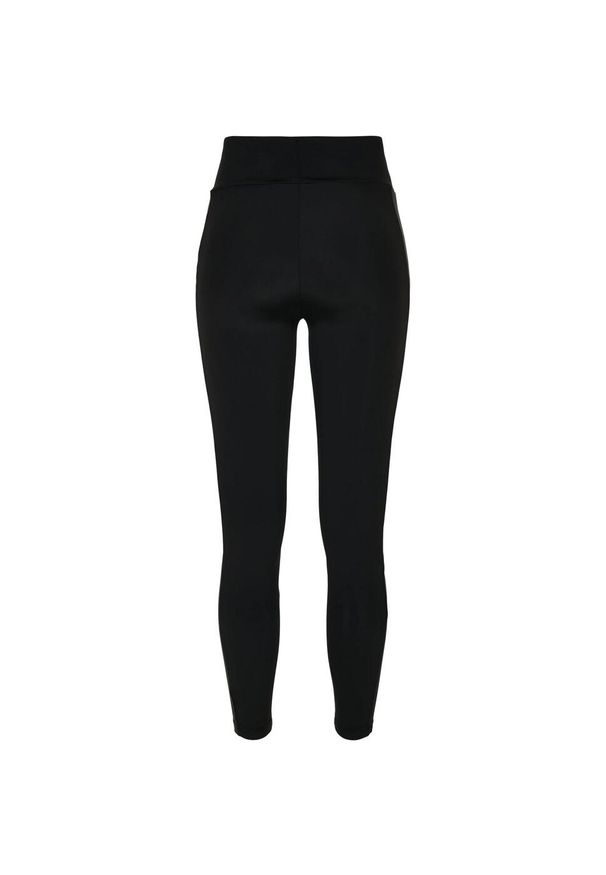 Urban Classics - Damskie Legginsy Z Wysokimi Stanami Z Błyszczącym Paskiem. Stan: podwyższony. Kolor: brązowy, zielony, czarny, wielokolorowy