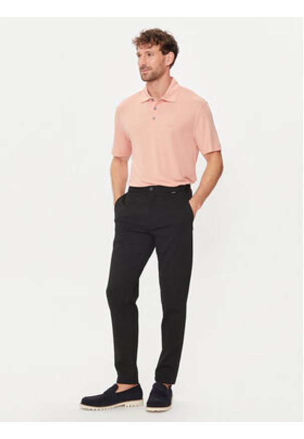 BOSS - Boss Polo Press 55 50508830 Różowy Regular Fit. Typ kołnierza: polo. Kolor: różowy. Materiał: wiskoza