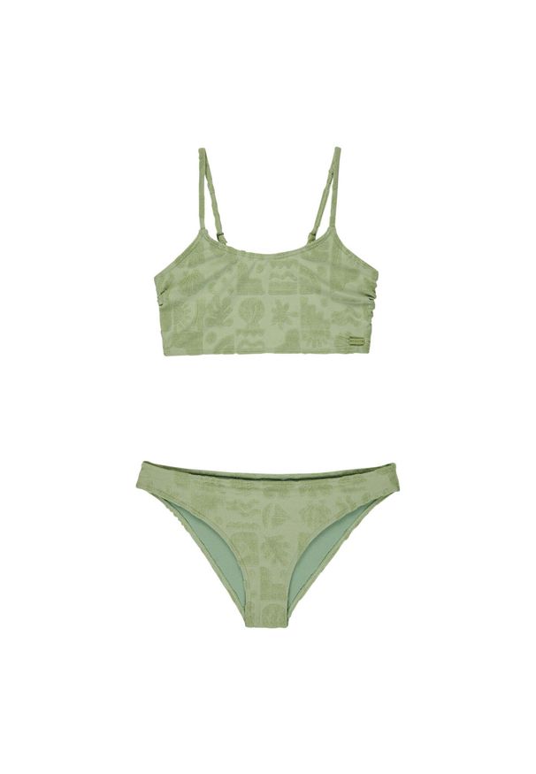 Roxy - Dwuczęściowy zestaw kąpielowy dla Dziewczynki BEACH CHECK Zielony. Kolor: zielony. Materiał: elastan, poliester, materiał