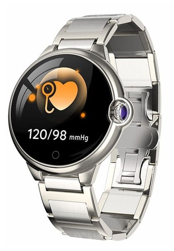 GARETT - Smartwatch Garett Women Karen srebrny, stalowy. Rodzaj zegarka: smartwatch. Kolor: srebrny, szary, wielokolorowy. Styl: sportowy