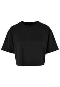 BUILD YOUR BRAND - Oversized Crop Top Dla Pań I Panów. Kolor: czarny