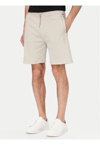 BOSS Szorty sportowe 50561500 Beżowy Regular Fit. Kolor: beżowy. Materiał: bawełna. Styl: sportowy #1