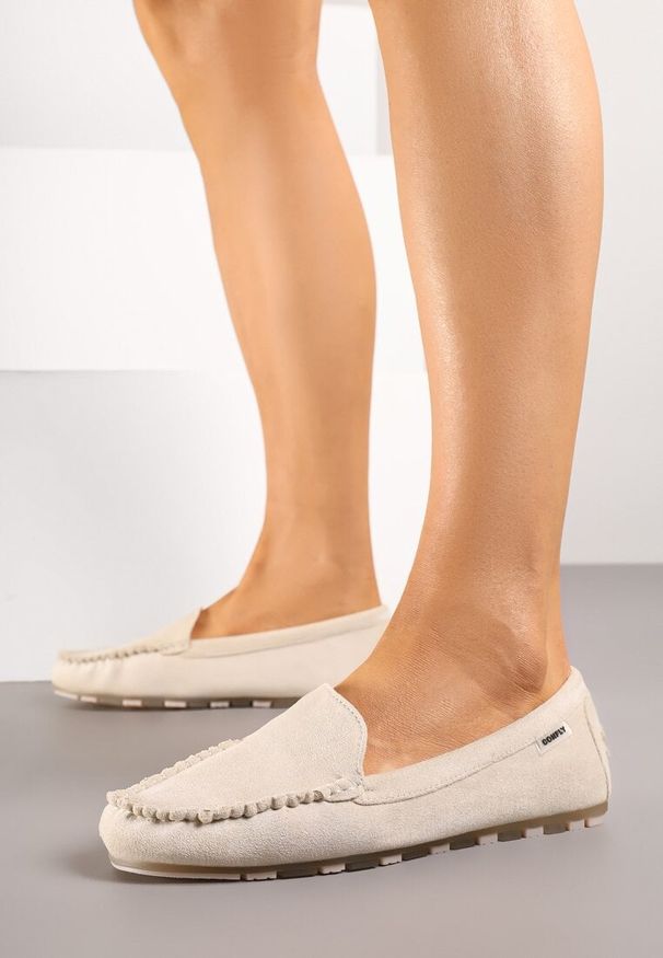 Born2be - Beżowe Casualowe Mokasyny Follasea. Okazja: na co dzień. Kolor: beżowy. Styl: casual