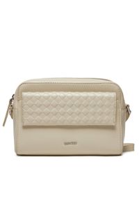 Calvin Klein Torebka Calvin Mini Quilt Camera Bag K60K611884 Écru. Materiał: skórzane