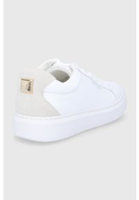 TwinSet - Twinset Buty skórzane kolor biały na płaskiej podeszwie. Nosek buta: okrągły. Zapięcie: sznurówki. Kolor: biały. Materiał: skóra. Obcas: na płaskiej podeszwie #2
