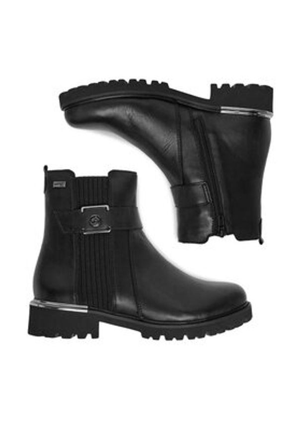 Remonte Botki CEO-D8654-00 Czarny. Kolor: czarny. Materiał: skóra