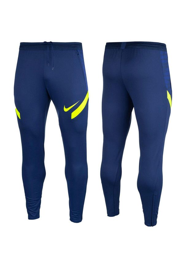 Spodnie Sportowe męskie Nike Dri-Fit Strike 21 Pant. Kolor: niebieski. Materiał: dresówka. Technologia: Dri-Fit (Nike). Sport: piłka nożna