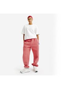 Decathlon - Koszulka damska crop top Elementals. Kolor: biały. Materiał: bawełna, elastan, materiał