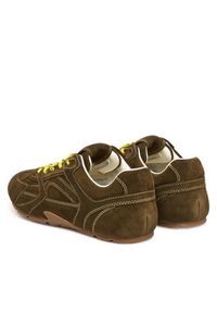 Nokwol Sneakersy Atlas Khaki. Kolor: brązowy. Materiał: zamsz, skóra #5