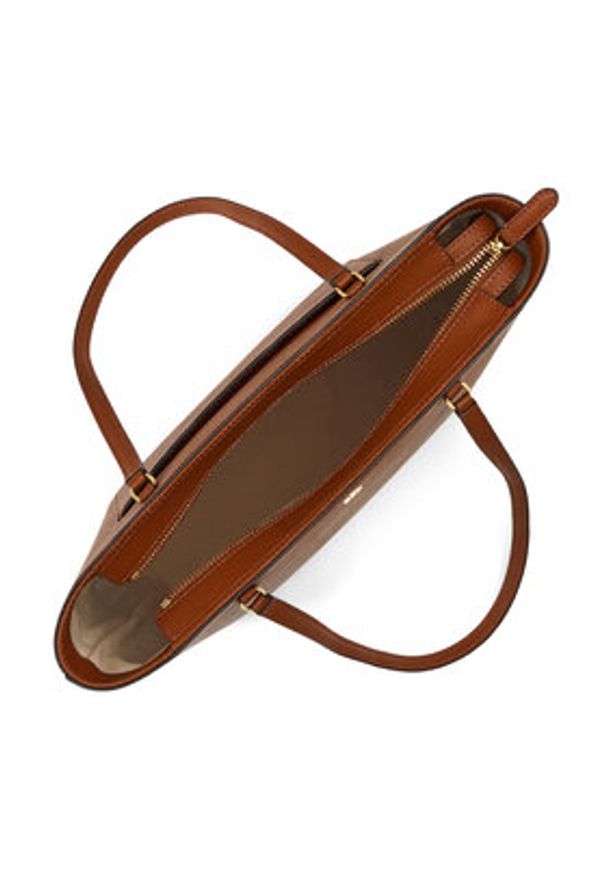 Lauren Ralph Lauren Torebka 431924351002 Brązowy. Kolor: brązowy. Materiał: skórzane