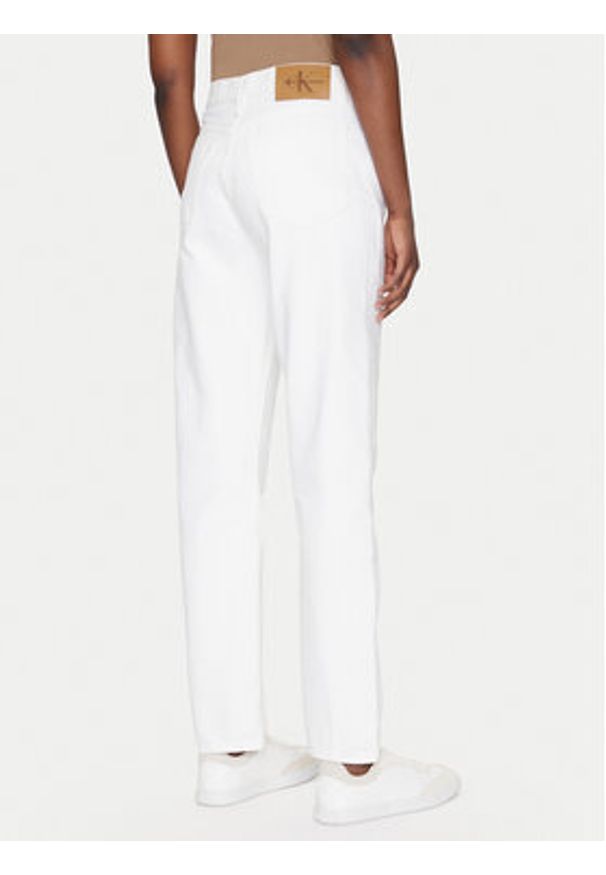 Calvin Klein Jeans Jeansy Authentic J20J225136 Biały Straight Fit. Kolor: biały