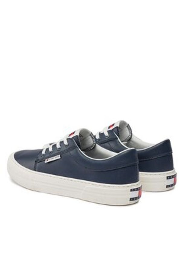 Tommy Jeans Sneakersy Th Central Cc And Coin Granatowy. Kolor: niebieski. Materiał: materiał
