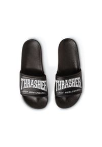 Klapki basenowe unisex HUF x Thrasher. Kolor: czarny