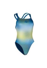 Strój Kąpielowy Aqua Sphere Essential Z Odkrytymi Plecami – Rozmiar 28. Kolor: niebieski, wielokolorowy