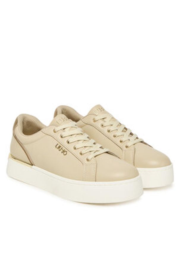 Liu Jo Sneakersy Pretty 06 BF5041 PX026 Beżowy. Kolor: beżowy. Materiał: skóra