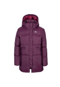 TRESPASS - Kurtka Ocieplana Dla Dziewczynki Casual Ailie. Kolor: czerwony, wielokolorowy, brązowy. Materiał: puch. Sport: turystyka piesza