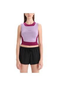 Icebreaker - Tank Top termoaktywny damski icebreaker Zoneknit Cropped Bra-Tank. Kolor: fioletowy
