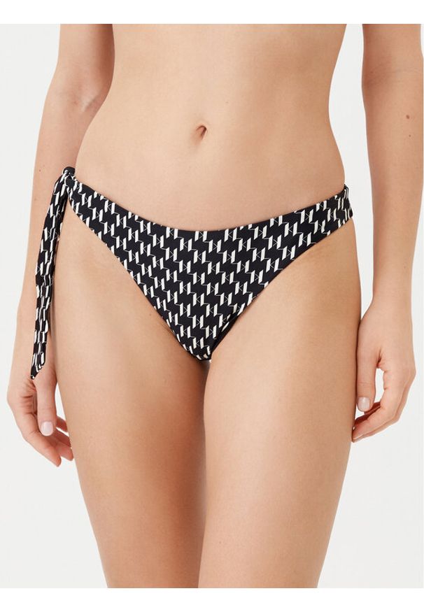 Karl Lagerfeld - KARL LAGERFELD Dół od bikini A1W46042 Czarny. Kolor: czarny. Materiał: syntetyk