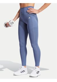 Adidas - adidas Legginsy Optime IT9110 Niebieski Slim Fit. Kolor: niebieski. Materiał: syntetyk #1