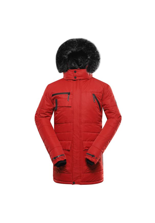 ALPINE PRO - Kurtka męska zimowa wodoodporna Alpine Pro Werd. Kolor: czerwony. Sezon: zima. Sport: turystyka piesza