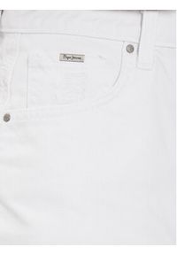 Pepe Jeans Szorty jeansowe A-Line Short Uhw PL801112TC1 Biały Slim Fit. Kolor: biały. Materiał: bawełna #5
