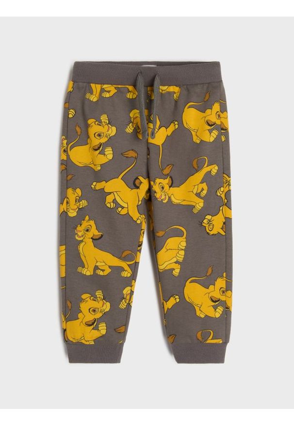 Sinsay - Spodnie dresowe The Lion King - szary. Kolor: szary. Materiał: dresówka