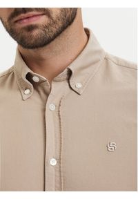 BOSS Koszula H-Roan 50555920 Beżowy Slim Fit. Kolor: beżowy. Materiał: bawełna #3