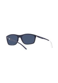Emporio Armani okulary przeciwsłoneczne 0EA4179.508880 męskie kolor granatowy. Kształt: prostokątne. Kolor: niebieski #4