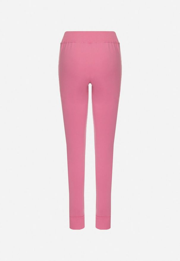 Born2be - Fuksjowe Spodnie Dresowe z Gumką w pasie i Troczkiem Halemia. Okazja: na co dzień. Kolor: różowy. Materiał: dresówka. Długość: długie. Styl: casual, elegancki, sportowy