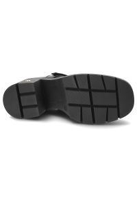 Czarne Półbuty Karino Buty Damskie Na Obcasie. Kolor: czarny. Materiał: skóra. Obcas: na obcasie. Styl: klasyczny, elegancki. Wysokość obcasa: średni #5