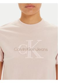 Calvin Klein Jeans T-Shirt Chenille J20J224244 Różowy Regular Fit. Kolor: różowy. Materiał: bawełna #5