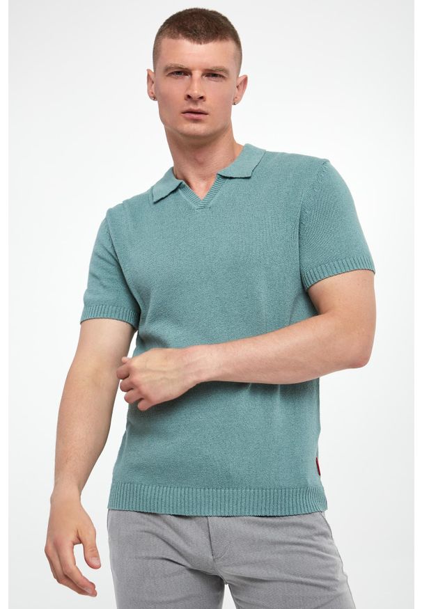 JOOP! Jeans - Polo męskie dzianinowe Beloro JOOP! JEANS. Typ kołnierza: polo. Materiał: dzianina