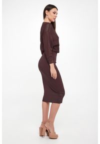 Elisabetta Franchi - Sukienka błyszcząca midi ELISABETTA FRANCHI. Długość: midi