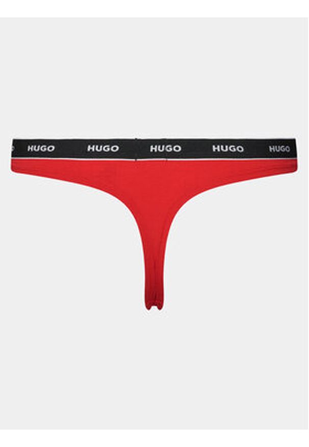 Hugo Komplet 3 par stringów Triplet Thong 50480150 Kolorowy. Materiał: bawełna. Wzór: kolorowy