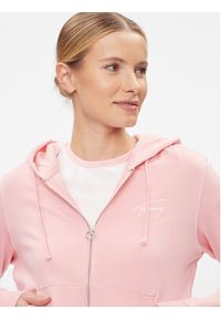 Tommy Jeans Bluza Signature DW0DW17338 Różowy Regular Fit. Kolor: różowy