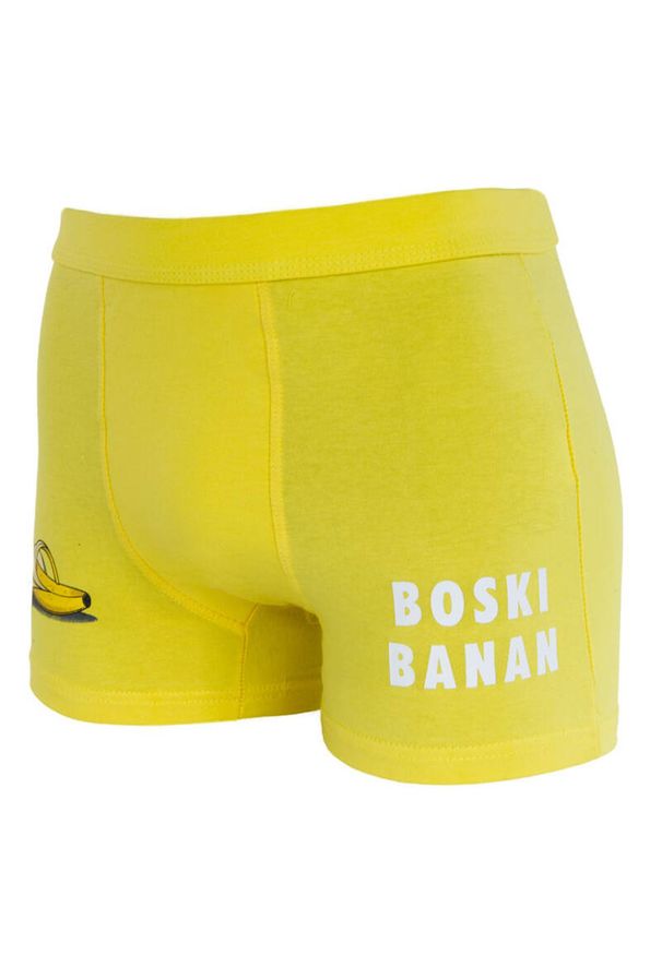 Żółte Bokserki Męskie Moraj. Kolor: żółty. Materiał: materiał