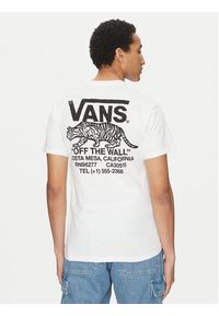 Vans T-Shirt Sneaky VN000M3Y Biały Regular Fit. Kolor: biały. Materiał: bawełna