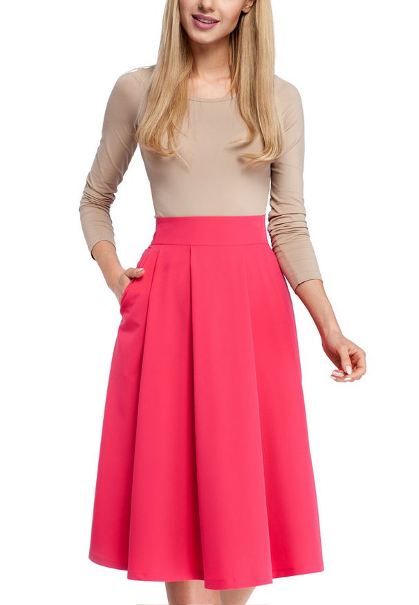 Spódnica rozkloszowana MOE elegancka, do kolan