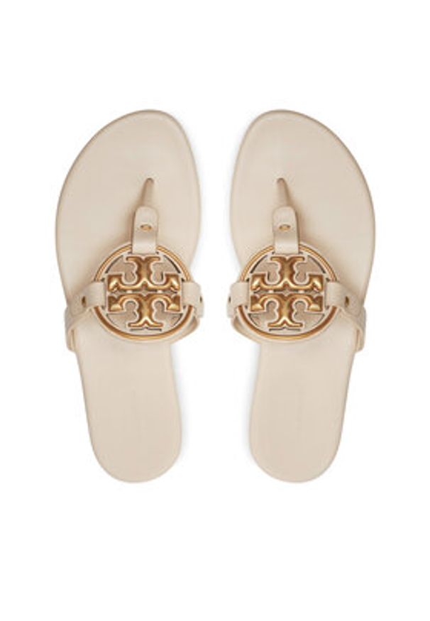 Tory Burch Japonki Miller 136593 Écru. Materiał: skóra
