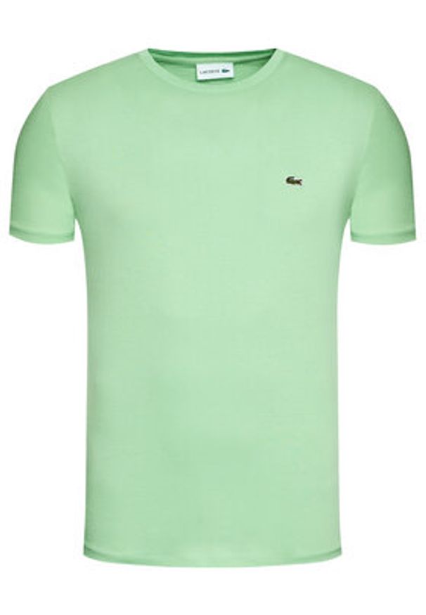 Lacoste T-Shirt TH6709 Zielony Regular Fit. Kolor: zielony. Materiał: bawełna