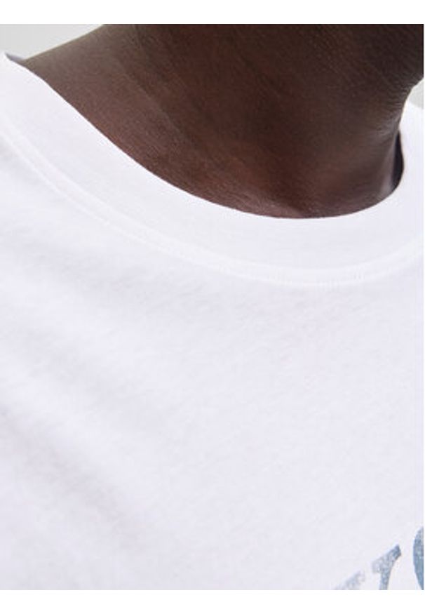 Jack & Jones T-Shirt Evin 12290173 Biały Regular Fit. Kolor: biały. Materiał: bawełna