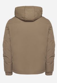 Born2be - Ciemnozielona Kurtka Zimowa z Kapturem na Suwak Emilindra. Okazja: na co dzień. Typ kołnierza: kaptur. Kolekcja: plus size. Kolor: zielony. Długość: długie. Materiał: jeans. Długość rękawa: długi rękaw. Sezon: zima. Styl: klasyczny, casual, elegancki #3