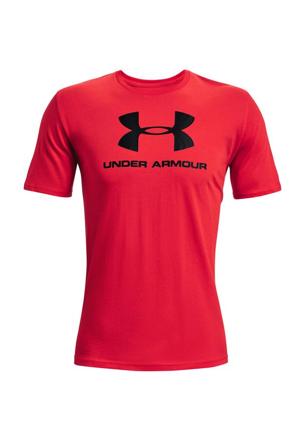 Koszulka fitness męska Under Armour Sportstyle Logo SS. Kolor: czerwony. Długość rękawa: krótki rękaw. Długość: krótkie. Sport: fitness