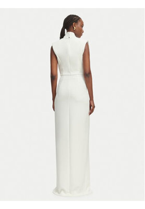 Elisabetta Franchi Sukienka wieczorowa AB-R31-61E2 Biały Regular Fit. Kolor: biały. Materiał: syntetyk. Styl: wizytowy