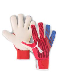 Rękawice Puma Ultra Grip 1 Hybrid Pro, Mężczyźni. Kolor: różowy, biały, czerwony, wielokolorowy. Materiał: materiał, poliester. Sport: piłka nożna