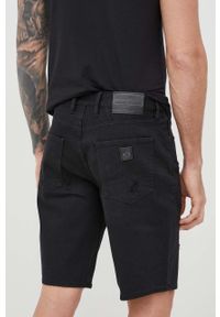 Armani Exchange szorty jeansowe 3LZJ65.Z1AAZ męskie kolor czarny. Kolor: czarny. Materiał: jeans #4