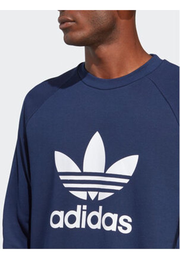 Adidas - adidas Bluza Adicolor Classics Trefoil Crewneck Sweatshirt IA4853 Niebieski Regular Fit. Kolor: niebieski. Materiał: bawełna