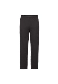 FRUIT OF THE LOOM - Lekkie Spodnie Do Biegania Unisex Dla Dorosłych Z Otwartym Dołem. Kolor: czarny